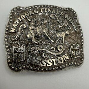 New 1985 Hesston National Finals Rodeo Limited Juniors Belt Buckle